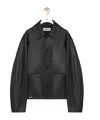 Loewe Men Lambskin Nappa And Nylon Twill Jacket In Black
