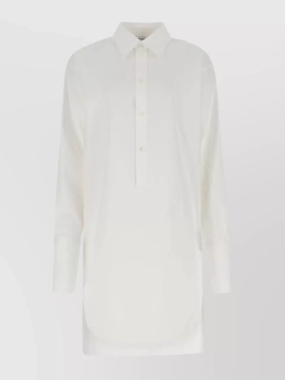 Loewe Longer Back Poplin Shirt Dress In White