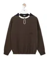 Loewe Cotton-blend Drawstring Sweatshirt In Brown