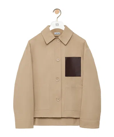 Loewe Long-sleeved Casual Jacket In Brown