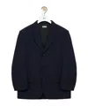 Loewe Wool Single-breasted Blazer In Blue