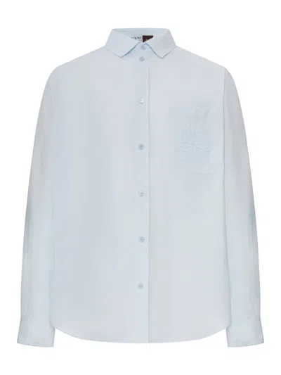 Loewe Long-sleeved Textured Poplin Shirt In Animal Print