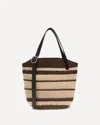Loewe Loop Basket Striped Shoulder Bag In Multi