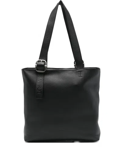 Loewe Loop Buckle-detail Tote Bag In Black