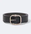 Loewe Loop Reversible Leather Belt In Black