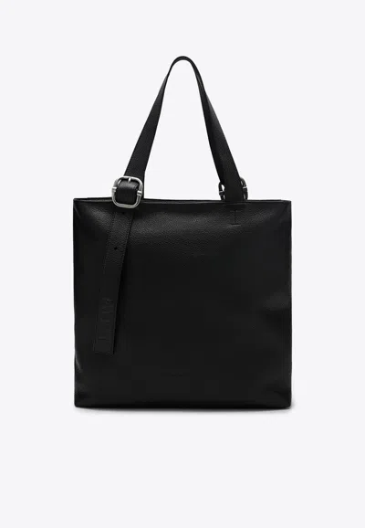 Loewe Loop Zip Tote Bag In Black