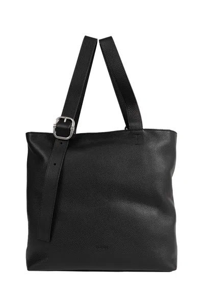 Loewe Loop Zipped Tote Bag In Black