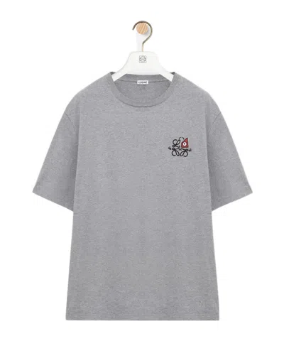 Loewe Loose Fit T-shirt In Gray