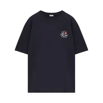 Pre-owned Loewe Loose Fit T-shirt 'navy Blue' | Men's Size Xl