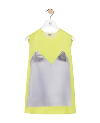 Loewe Fluo Yellow Satin Top