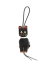 Loewe Louis Wain Cat Felt Charm Keyrings Black In Transparent