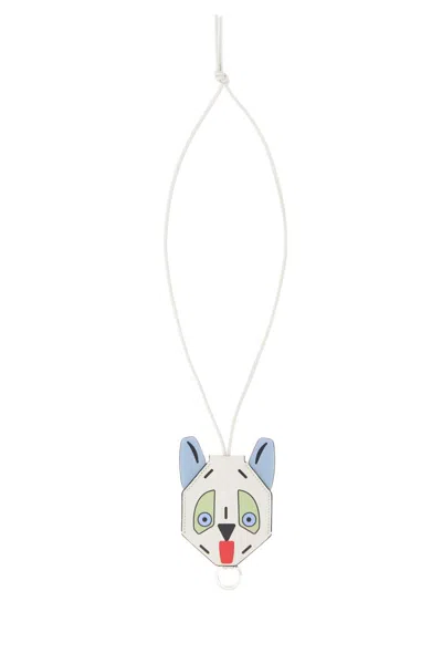 Loewe Louis Wain Cat Keyfob In White