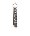 Loewe Womens Navy Blue Logo-intarsia Wool And Cashmere-blend Scarf In Black