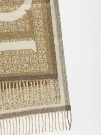 Loewe Love Scarf In Beige