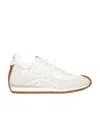Loewe Flow Logo-appliquéd Shell, Leather And Suede Sneakers In White