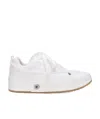 Loewe White Denim Deconstructed Sneakers In White