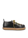 Loewe Leather Rivet Hiking Boots In Black