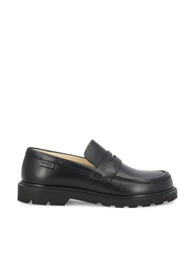 Loewe Brushed Leather Penny Loafers In Multi