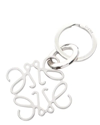 Pre-owned Loewe Lowe Anagram Keyring Charm (authentic Pre-loved) In Metallic