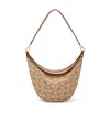 Loewe Luna Curved Shoulder Bag In Brown