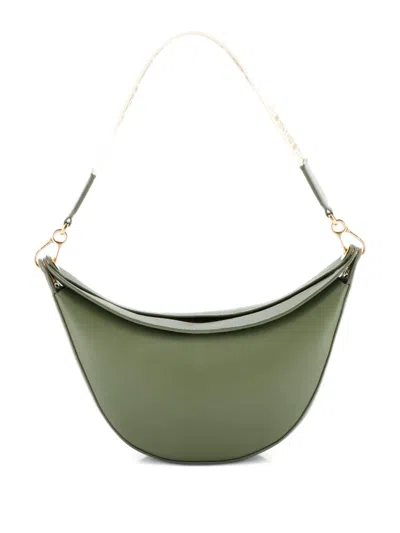 Pre-owned Loewe Luna Leather Hobo Bag In Green