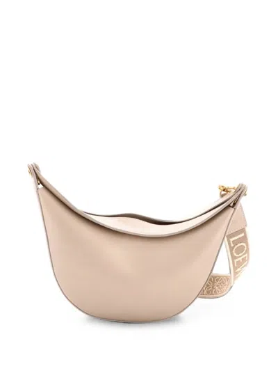 Pre-owned Loewe Luna Leather Hobo Bag In Neutrals