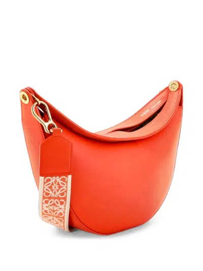 Pre-owned Loewe Luna Leather Hobo Bag In Orange