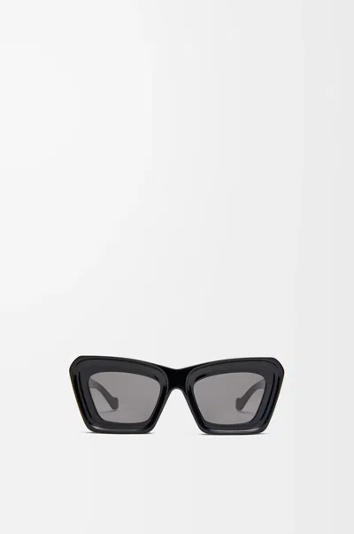 Loewe Lunettes De Soleil Transparentes Beveled Cateye In Black