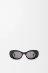 Loewe Beveled Oval Maxi Anagram Sunglasses For Woman In Black