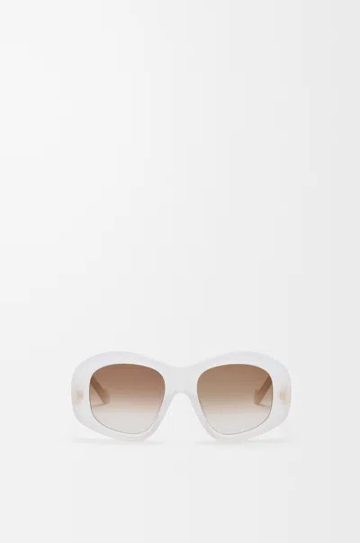 Loewe Beveled Pentagon Sunglasses For Woman In White