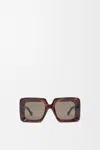 Loewe Anagram Oversized Square-frame Tortoiseshell Acetate Sunglasses In Multi
