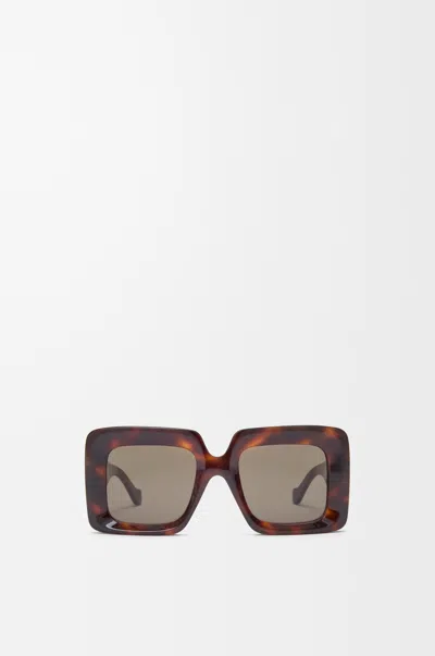 Loewe Anagram Oversized Square-frame Tortoiseshell Acetate Sunglasses In Multi