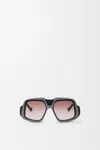 Loewe Anagram 61mm Gradient Geometric Sunglasses In Black