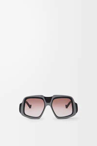 Loewe Anagram 61mm Gradient Geometric Sunglasses In Black