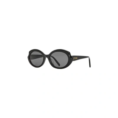 Loewe Lunettes De Soleil Fines Mini Oval Slim In Black