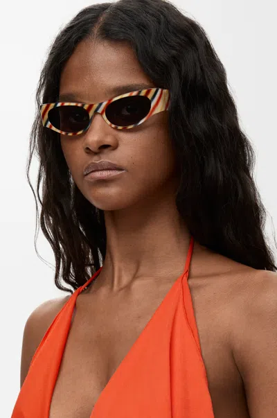 Loewe Flash Slim Cateye Sunglasses For Woman In Brown
