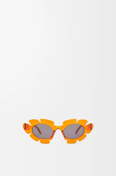 Loewe Flower Acetate Cat-eye Sunglasses In Orange