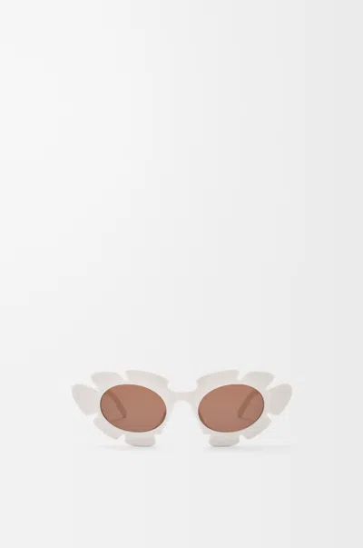 Loewe Flower Sunglasses For Woman In White