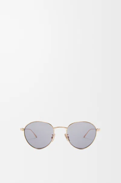 Loewe Groove Round Sunglasses For Man In Gold