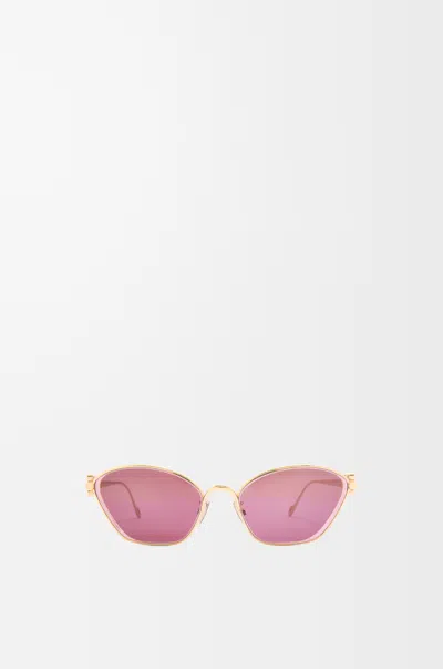 Loewe Anagram Cat-eye Sunglasses In Gold