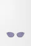 Loewe Gold Anagram Hexagonal Cat-eye Sunglasses In Blue