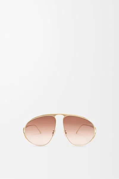 Loewe Hillock Sunglasses For Woman In Gold