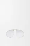Loewe Lw40180u Signature 16c Argento Sunglasses In Metallic