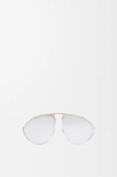 Loewe Lw40180u Signature 16c Argento Sunglasses In Metallic