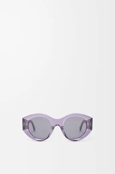 Loewe Maxi Anagram Butterfly Sunglasses For Woman In Purple