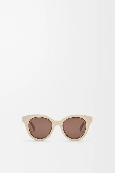 Loewe Lunettes De Soleil Mini Anagram Butterfly Pour Femme In White