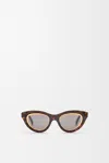 Loewe Anagram Cat-eye Tortoiseshell Acetate And Gold-tone Sunglasses In Brown
