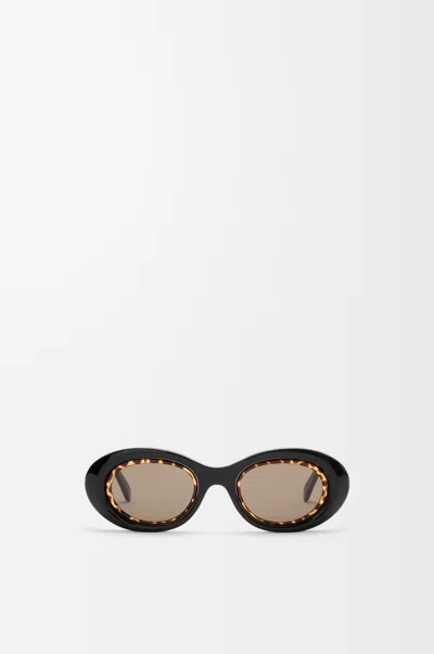 Loewe Lunettes De Soleil Mini Anagram Oval Pour Femme In Pink