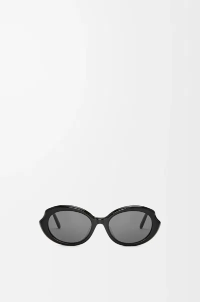 Loewe Lunettes De Soleil Fines Mini Oval Slim In Black