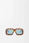 Loewe Oversized Tortoiseshell Square Sunglasses In Burgundy